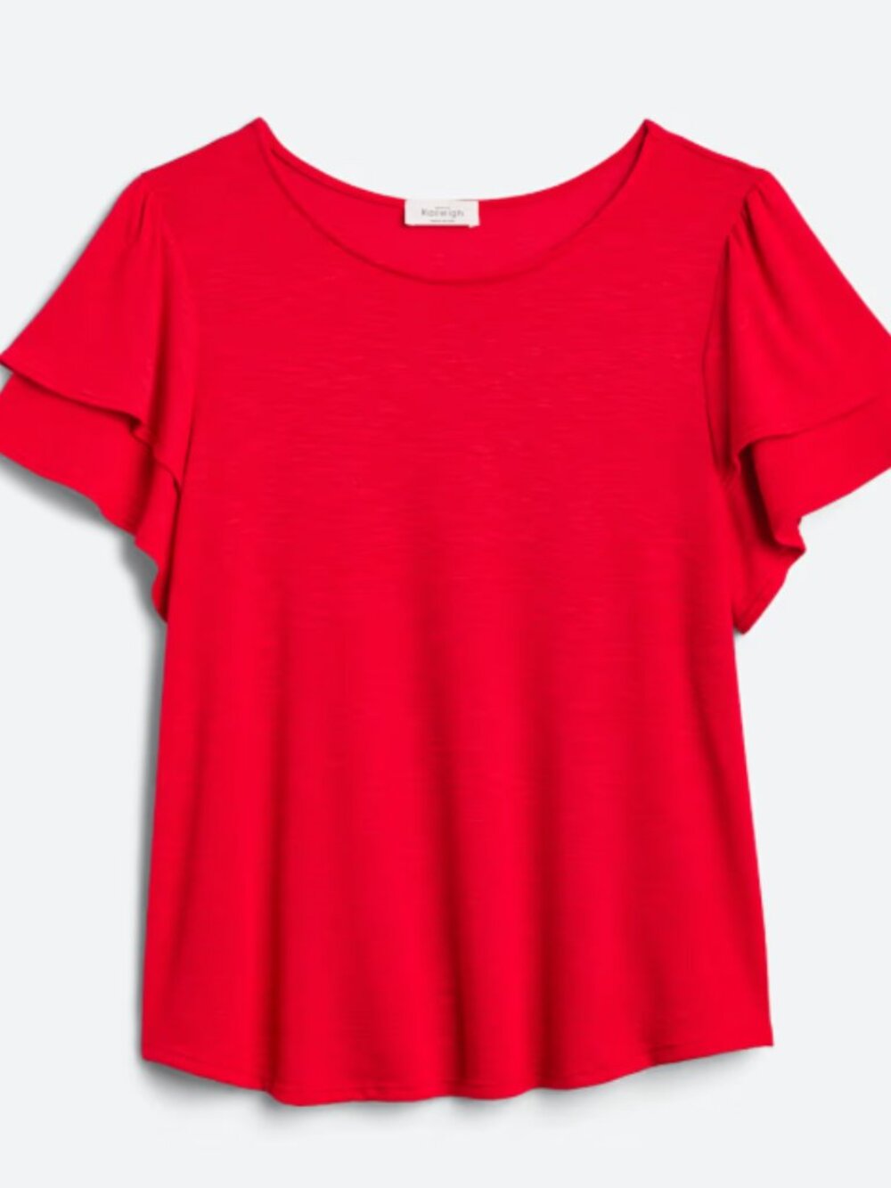 NWT Gilli Tina Short Sleeve Ruffle Knit Tee 2x